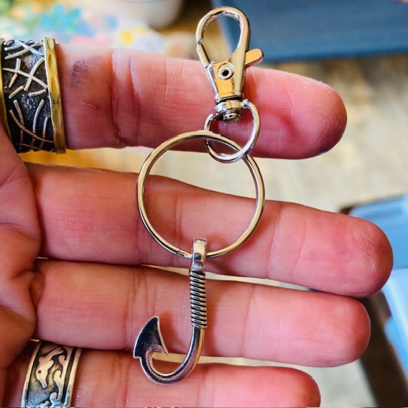 Nautical FishHook KeyTag / Zipper & NapSack Pulls